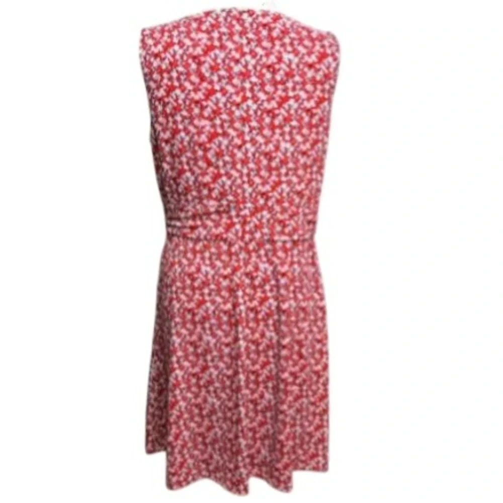 Lauren Ralph Lauren Dress Sz 12 Floral Faux Wrap Jersey Sleeveless‎ V-Neck